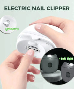 Electric Nail Scissors Rechargeable Mini Nail Clippers For Children Adults Automatic Nail Trimmer Manicure Polishing With Light