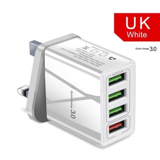 Illuminated 4USB Mobile Phone Charger 3A Charging Head - Image 8