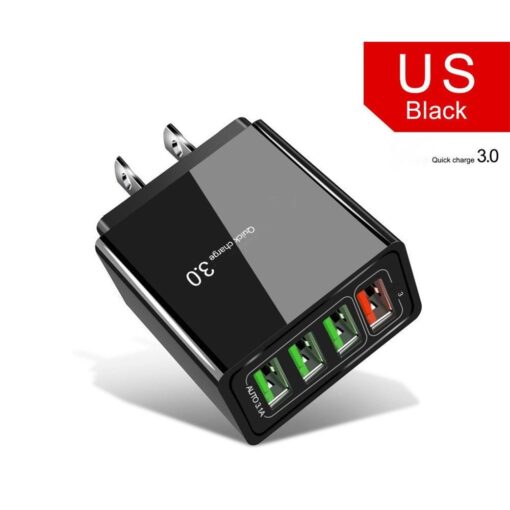 Illuminated 4USB Mobile Phone Charger 3A Charging Head - Image 2