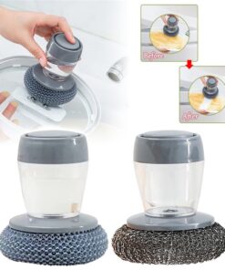 Kitchen Soap Dispensing Palm Brush Cleaner Push-type Brush Kitchen Detergent Tools