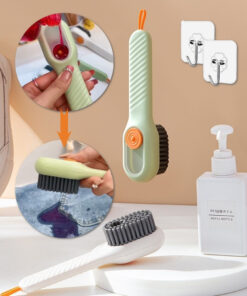 Multifunctional Soft-bristled Shoe Brush Long Handle Brush Automatic Liquid Adding Shoe Clothing Board Brush Cleaning Tool