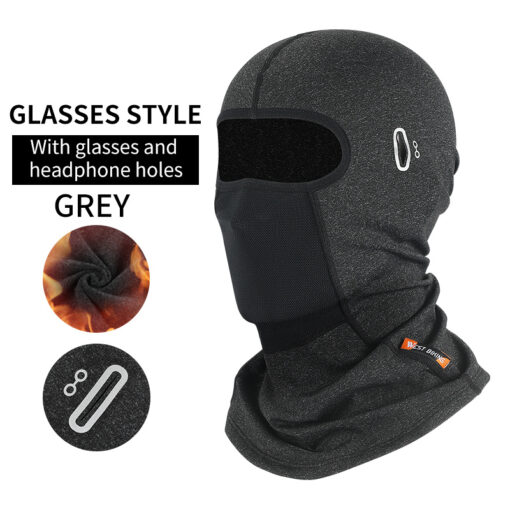 Ski Fleece With Glasses Hole Motorcycle Headgear Bicycle Mask - Image 9