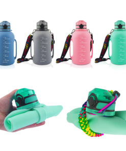 Large Capacity Water Cup Fitness Portable Roll Cup Food Grade Silicone Belly Cup Folding Outdoor Sports Water Bottle