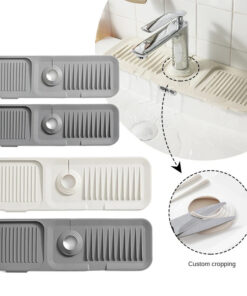 Silicone Faucet Pad Kitchen Gadgets Bathroom Mat Anti-splash Drain Pad Faucet Bottom Waterproof Thickening