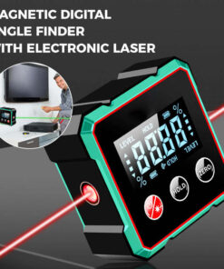 Magnetic Digital Angle Finder With Electronic Laser Gauge Protractor Inclinometer Level Magnets Level Ruler Angle Slope
